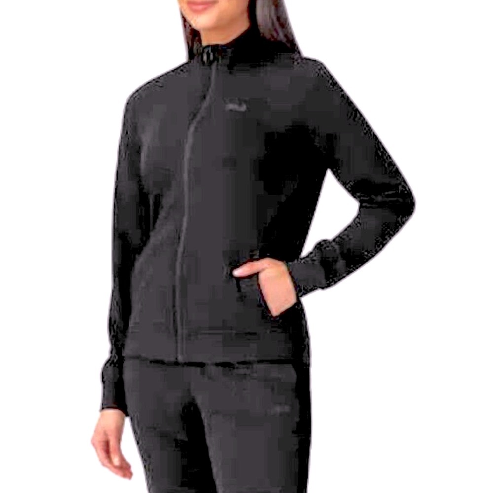FILA Black French Terry Zip-Up Sweatshirt With Pockets